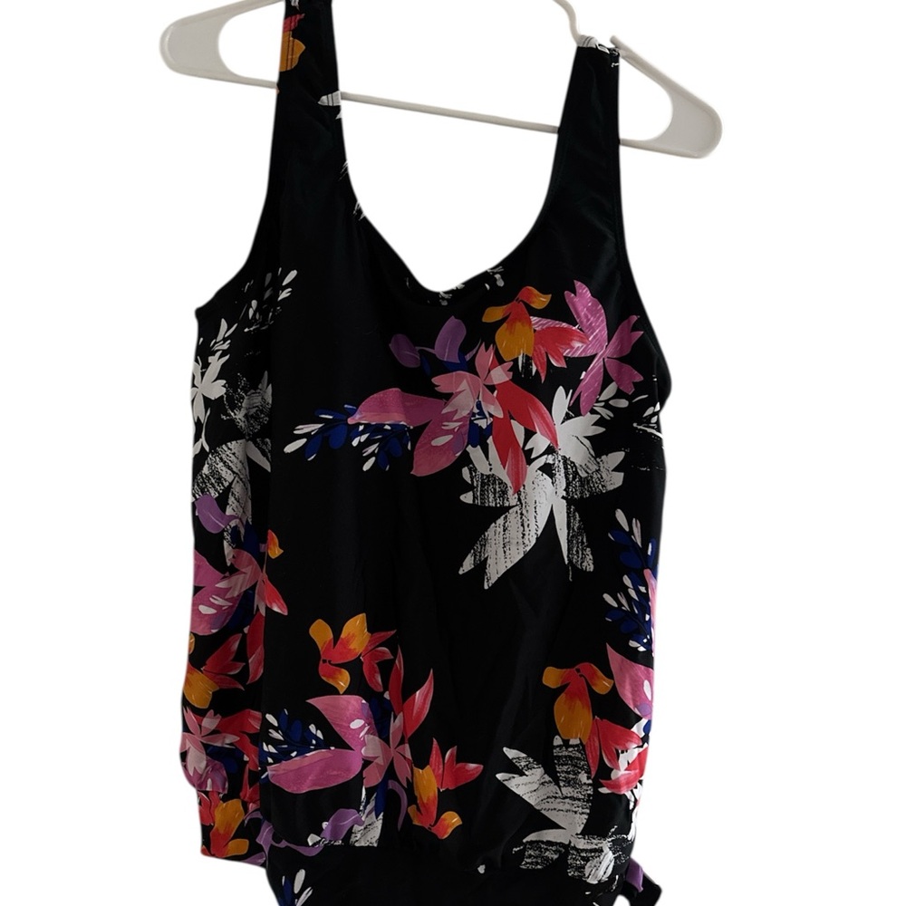My Swim Body Floral Black Swim Tank